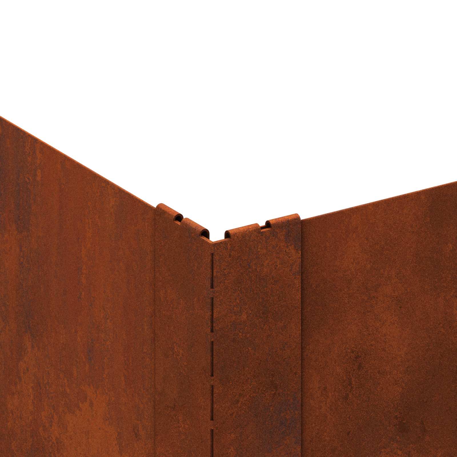 Bordura per Prato 100 x 100 x 20 cm Acciaio Ruggine | homemem39