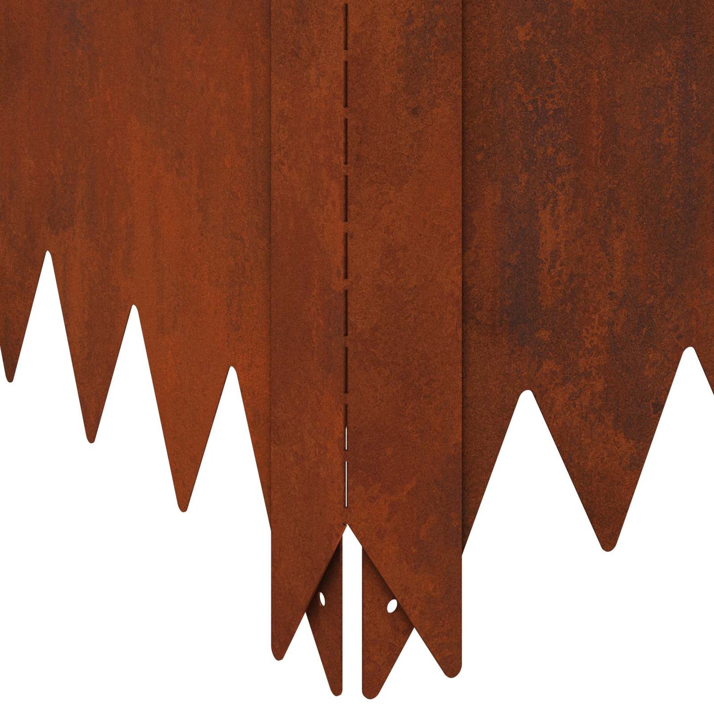 Bordura per Prato 100 x 100 x 20 cm Acciaio Ruggine | homemem39
