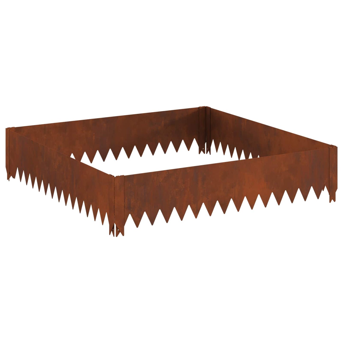 Bordura per Prato 100 x 100 x 20 cm Acciaio Ruggine | homemem39