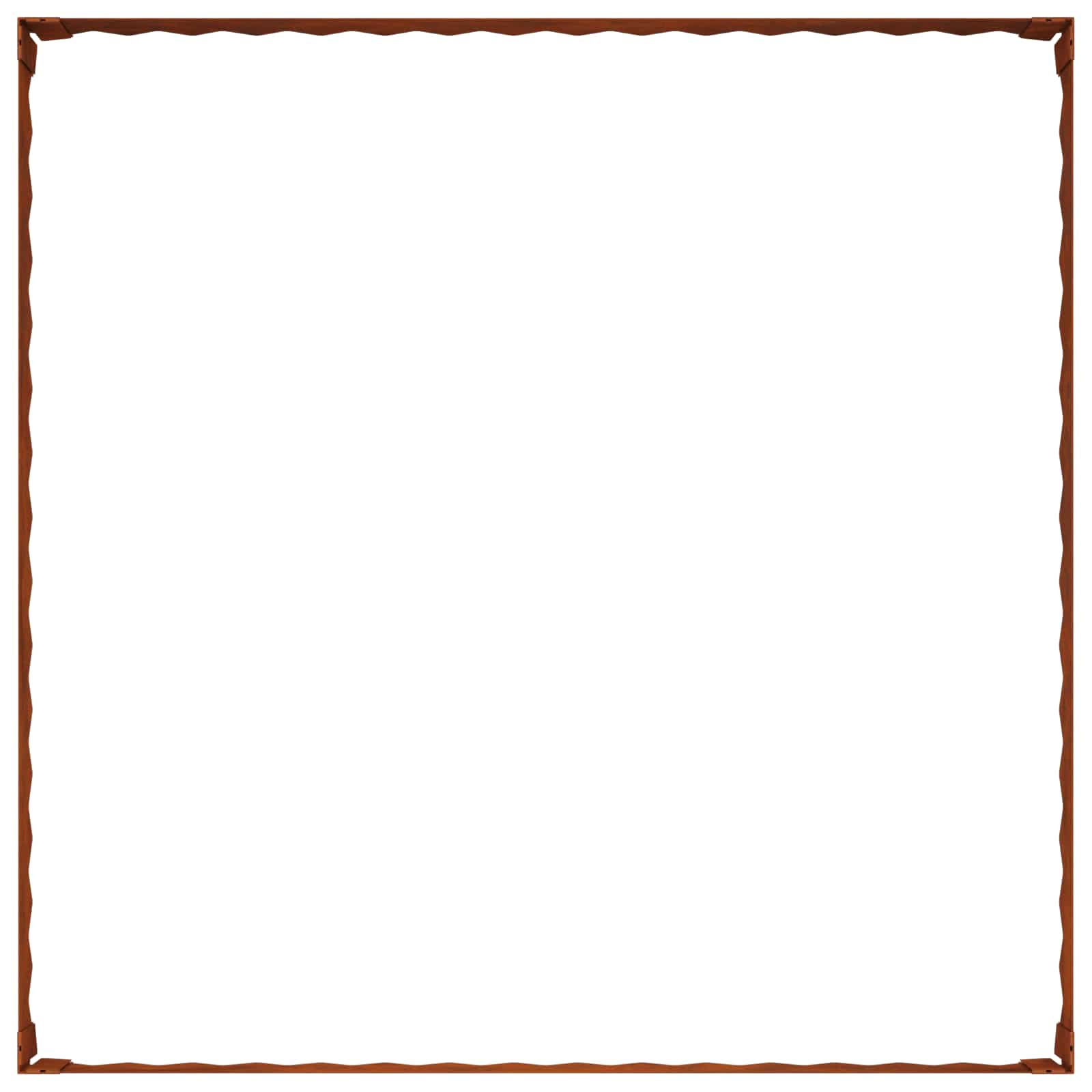 Bordura per Prato 100 x 100 x 20 cm Acciaio Ruggine | homemem39