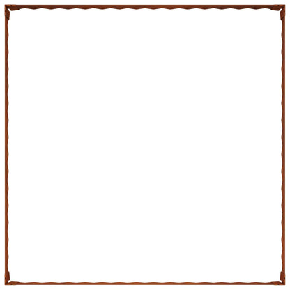 Bordura per Prato 100 x 100 x 20 cm Acciaio Ruggine | homemem39