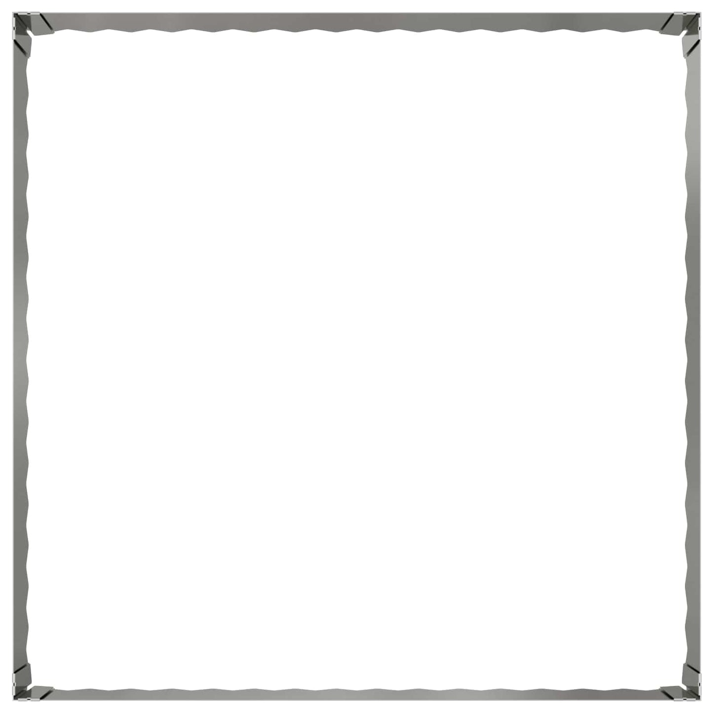 Bordura per Prato 100 x 100 x 35 cm Acciaio Argento | homemem39