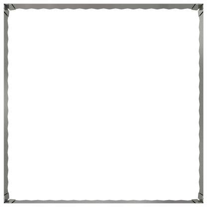 Bordura per Prato 4 pcs 100 x 100 x 35 cm Acciaio Argento | homemem39