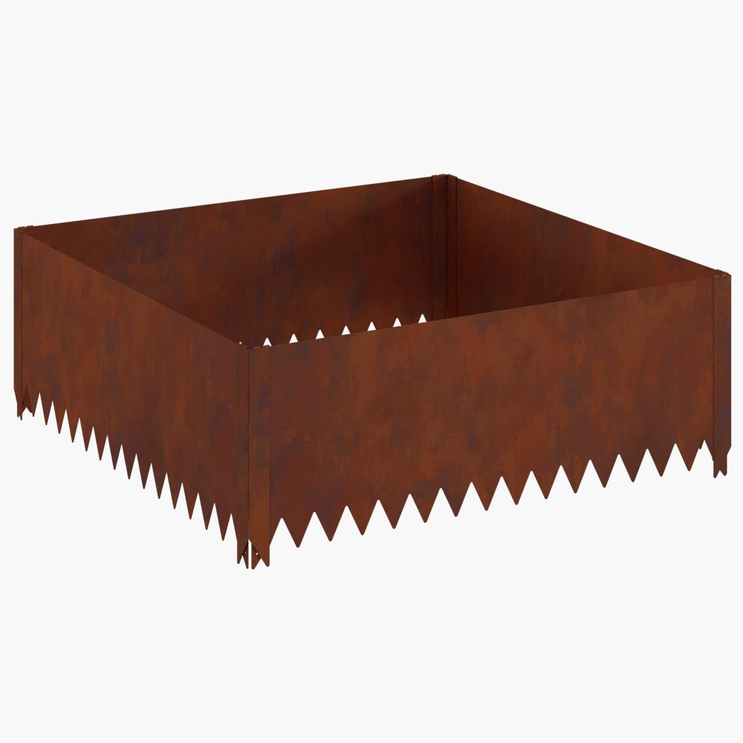 Bordura per Prato 100 x 100 x 35 cm Acciaio Ruggine | homemem39