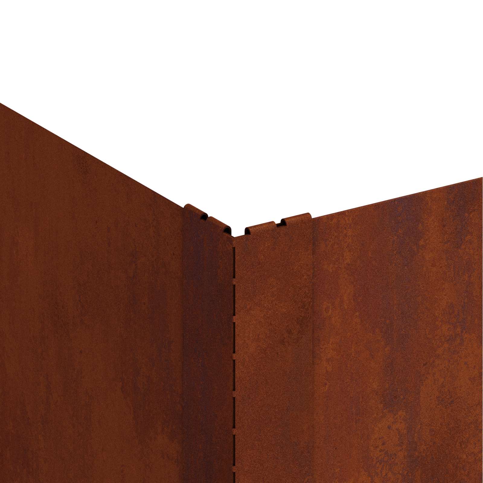 Bordura per Prato 4 pcs 100 x 100 x 35 cm Acciaio Ruggine | homemem39