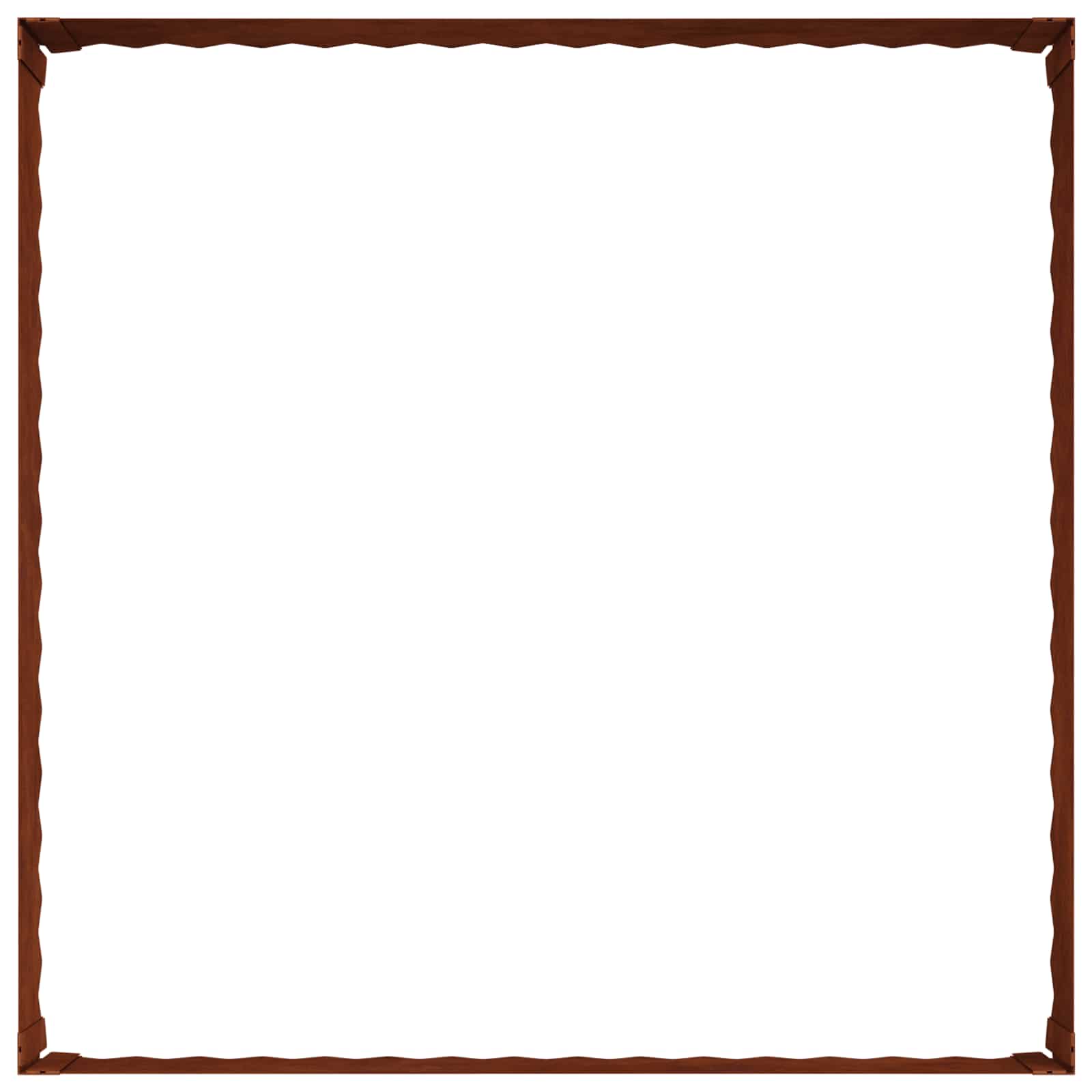 Bordura per Prato 4 pcs 100 x 100 x 35 cm Acciaio Ruggine | homemem39