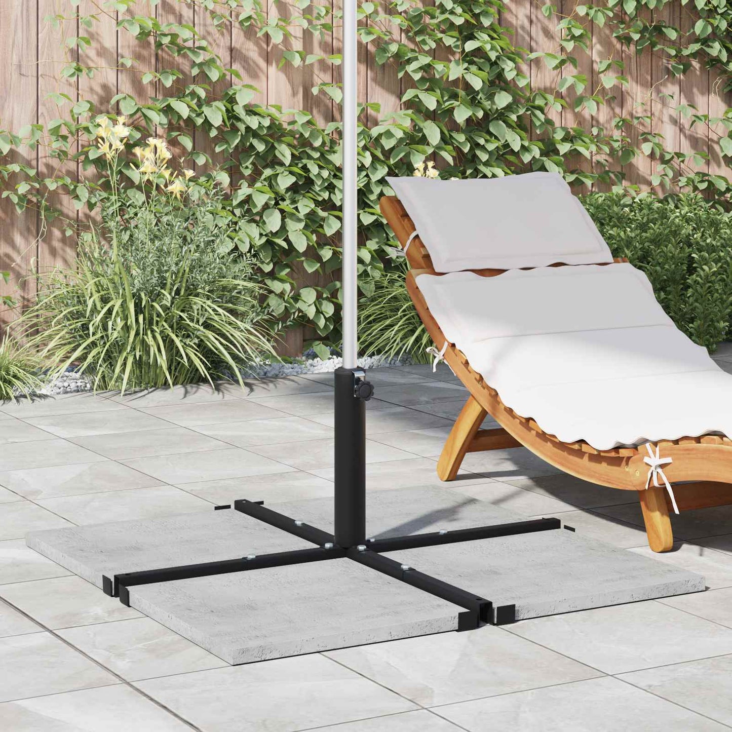 Base per ombrellone 2.91 kg Nero Acciaio verniciato a polvere