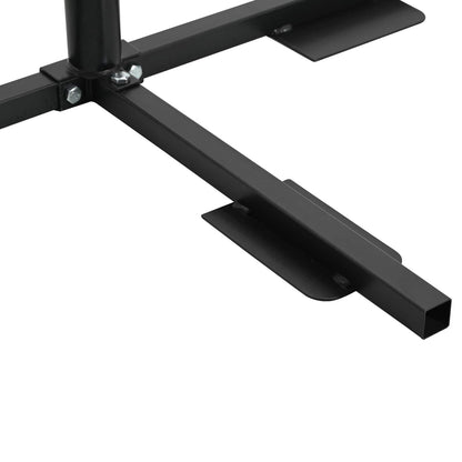 Telaio Base per Parasol a Mezza Nero Acciaio for 32-38 mm Pole | homemem39