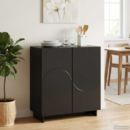 Credenza Nero 67 x 34,5 x 75 cm Legno ingegnerizzato | homemem39