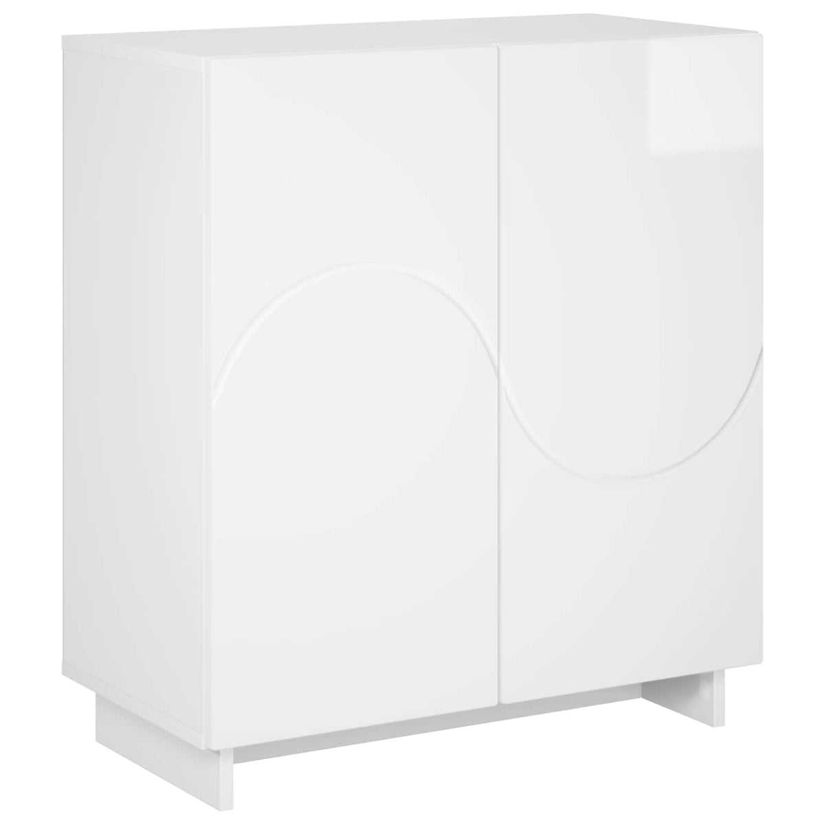 Credenza Bianco Lucido 67 x 34,5 x 75 cm Legno ingegnerizzato | homemem39