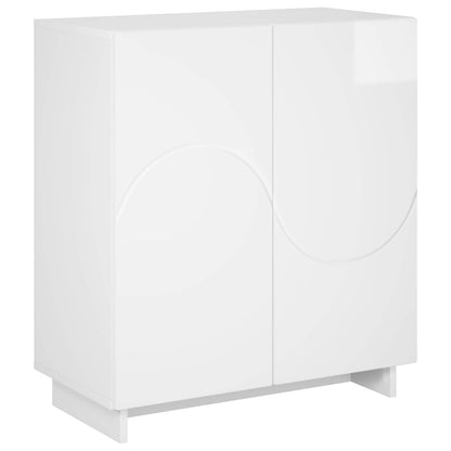 Credenza Bianco Lucido 67 x 34,5 x 75 cm Legno ingegnerizzato | homemem39
