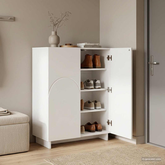 Scarpiera 73 x 38 x 87,5 cm Legno ingegnerizzato Bianco