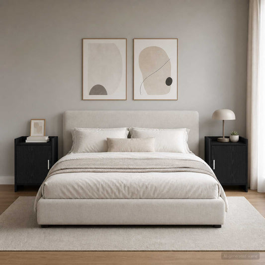 Comodini 2 pz Rovere Nero 40 x 30 x 60 cm Legno ingegnerizzato | homemem39