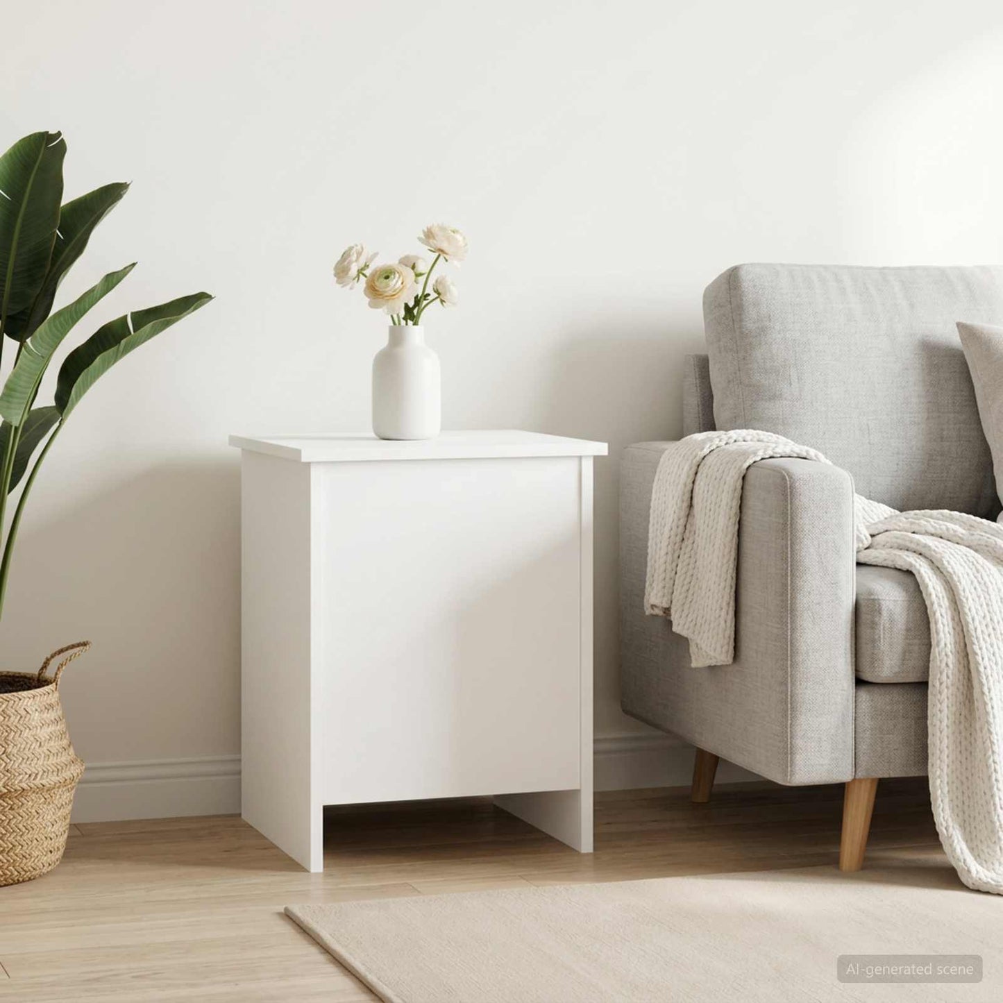 Cassa di stoccaggio Bianco 40 x 40 x 50 cm Legno ingegnerizzato | homemem39