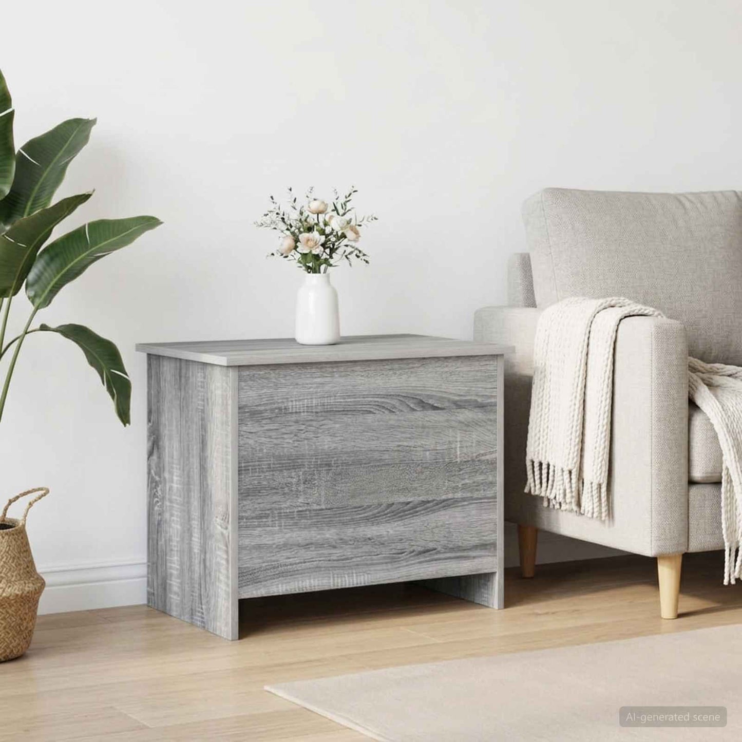 Cassa di stoccaggio Sonoma grigio 60 x 40 x 50 cm