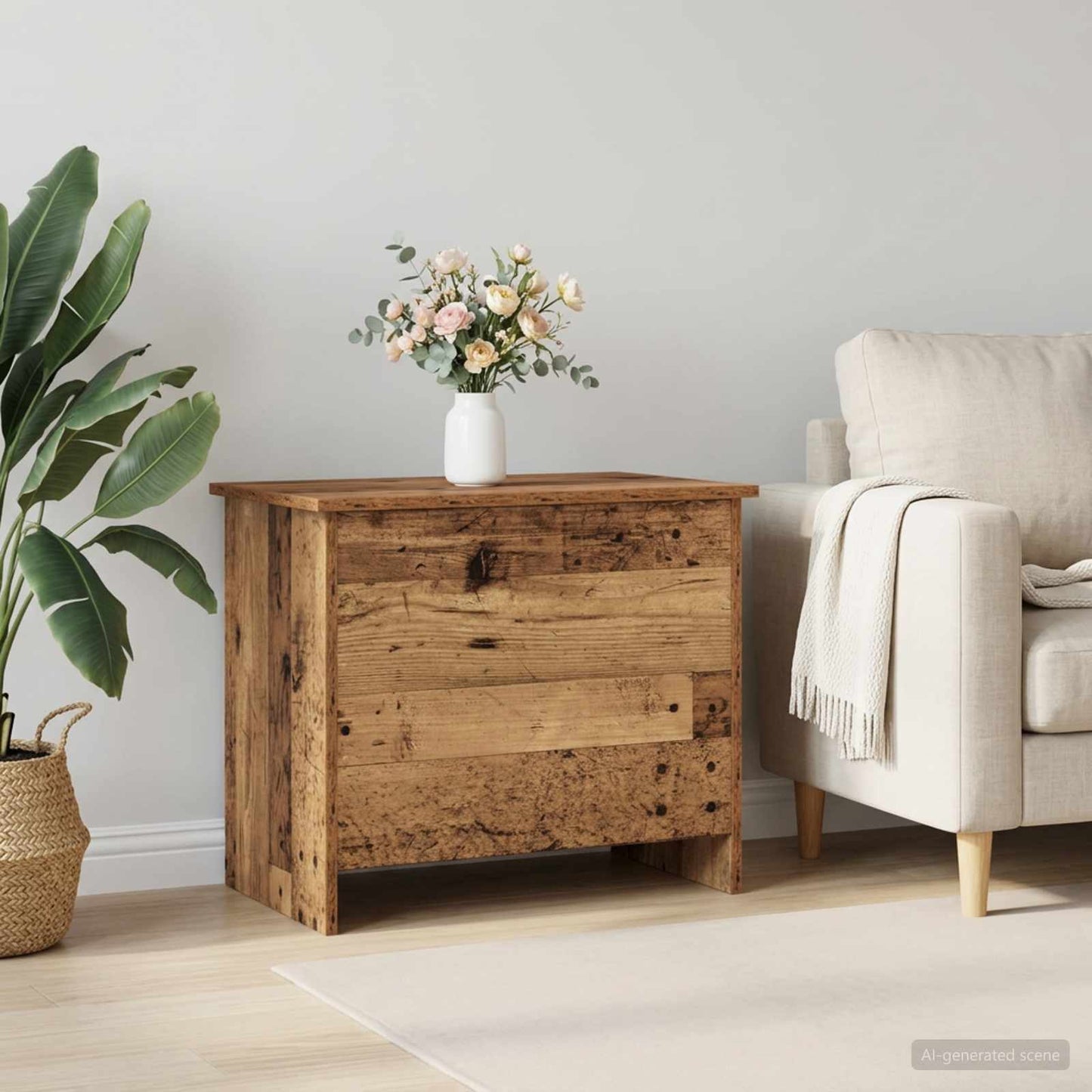 Cassa di stoccaggio Legno antico 60 x 40 x 50 cm