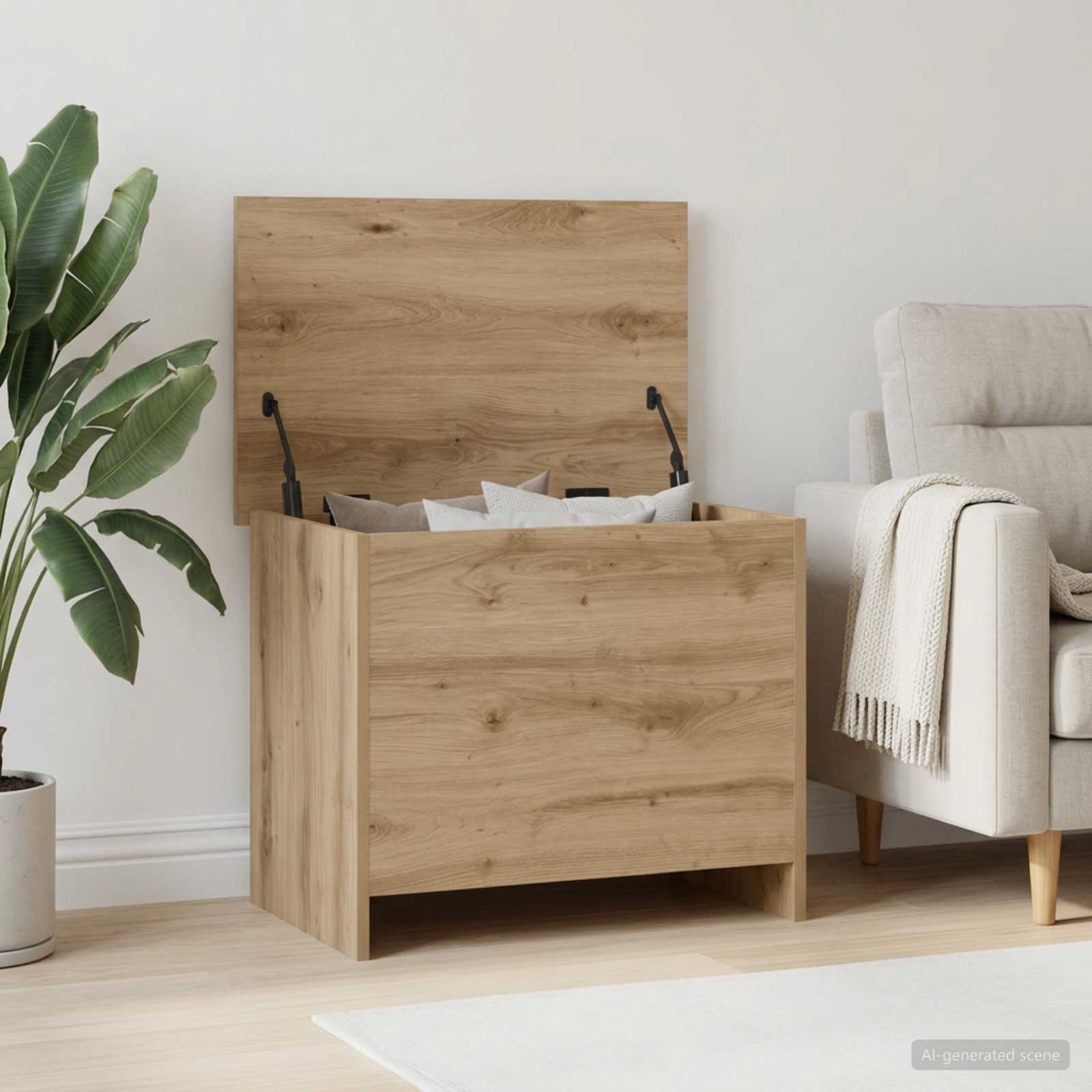 Cassa di stoccaggio Rovere Artigianale 60 x 40 x 50 cm | homemem39