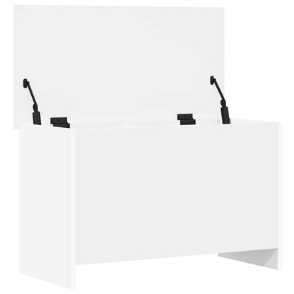 Cassa di stoccaggio Bianco 80 x 40 x 50 cm Legno ingegnerizzato | homemem39