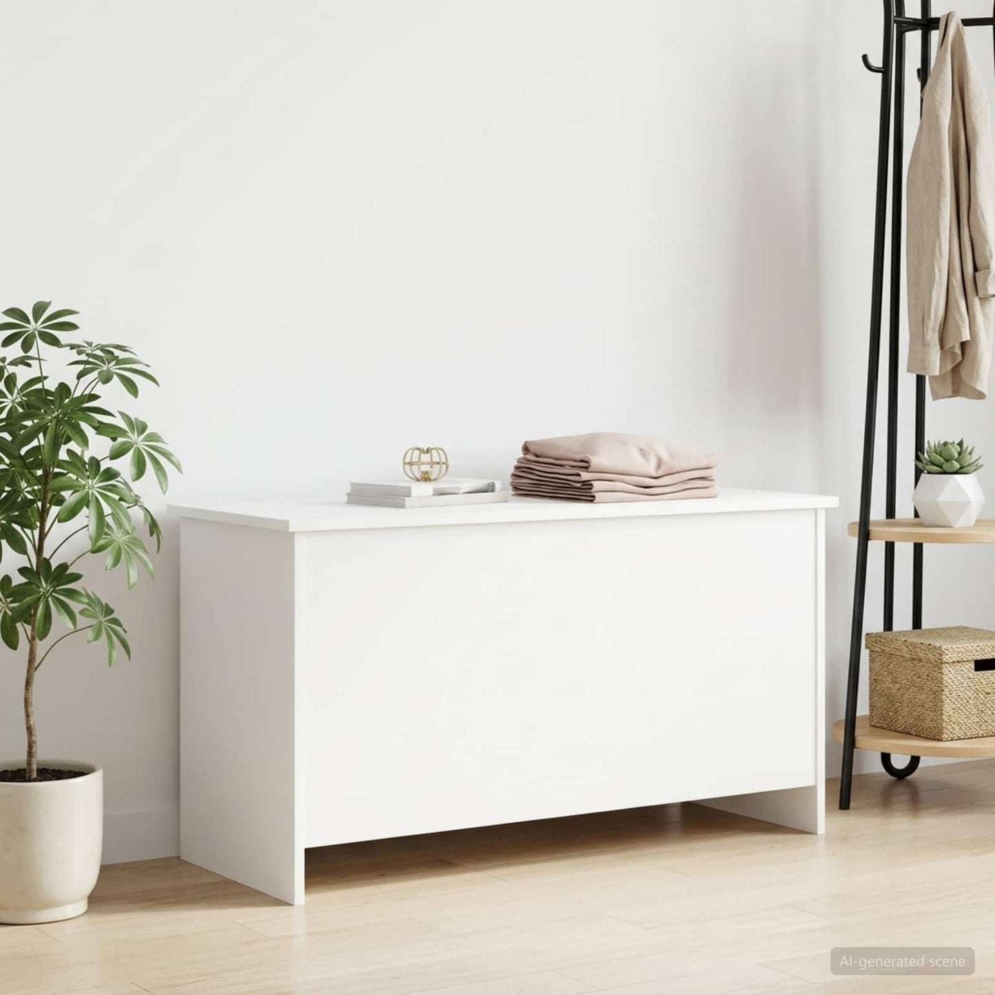 Cassa di stoccaggio con archiviazione Bianco 100 x 40 x 50 cm | homemem39