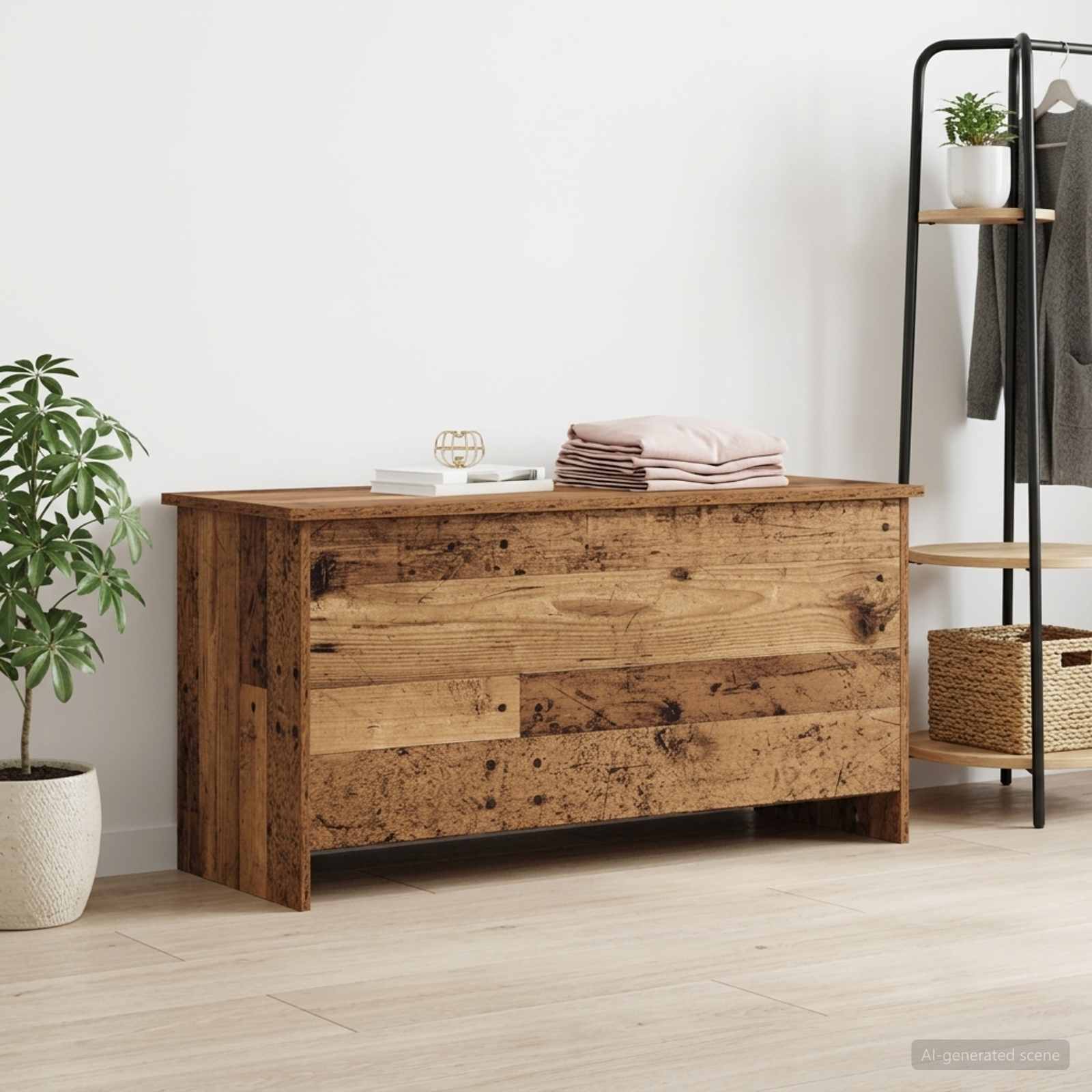 Cassa di stoccaggio Legno antico 100 x 40 x 50 cm | homemem39
