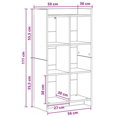 Libreria Legno antico 59 x 30 x 111 cm Legno ingegnerizzato | homemem39
