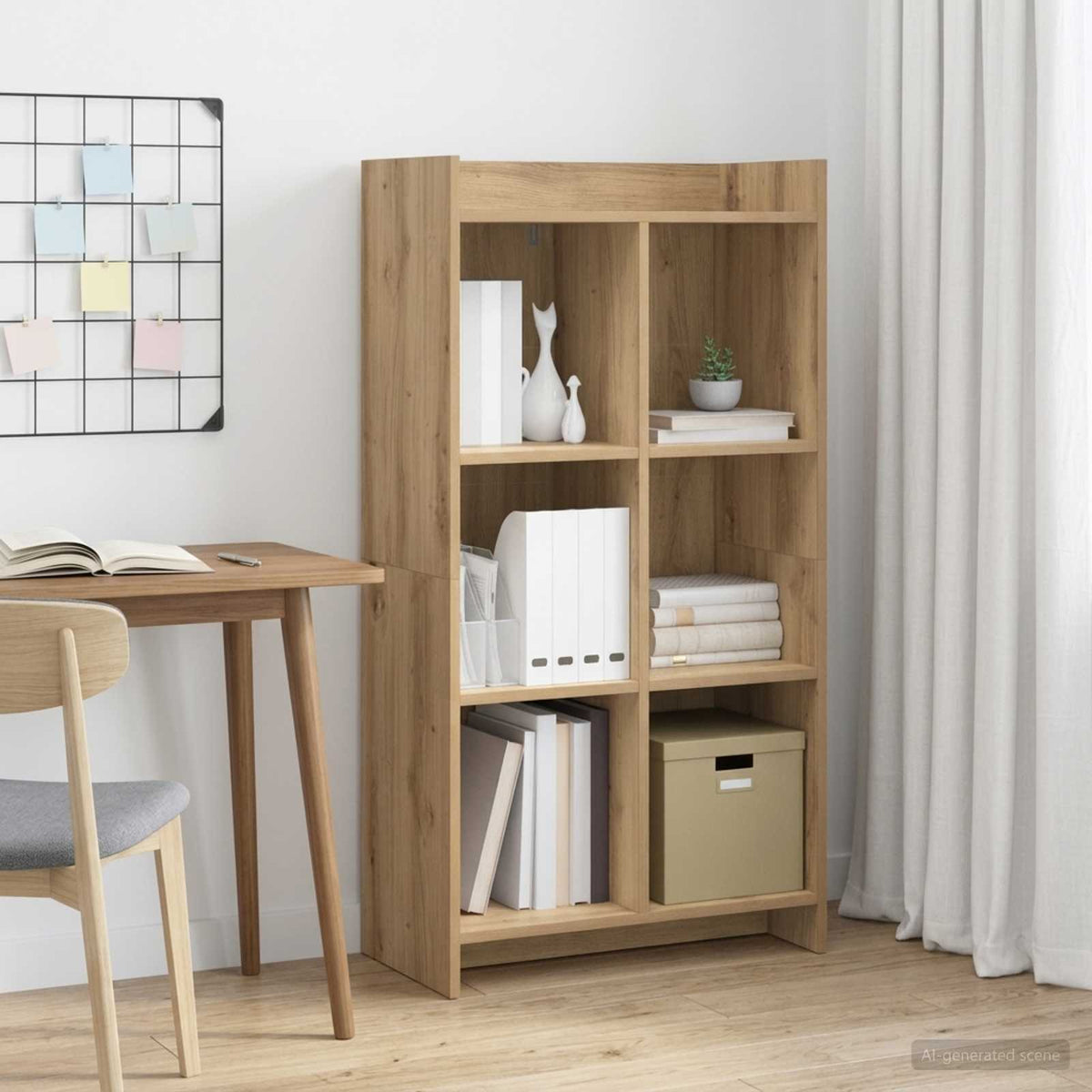Libreria 6 livelli 59 x 30 x 111 cm Rovere Artigianale