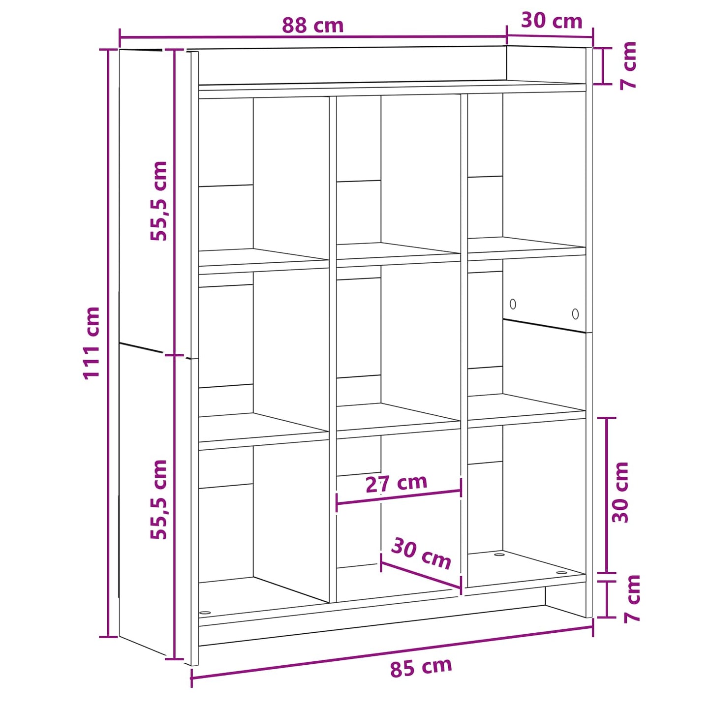 Libreria Rovere Sonoma 87,5 x 30 x 111 cm Legno ingegnerizzato | homemem39