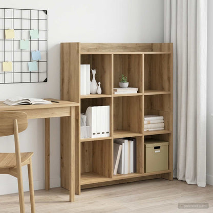 Libreria 9 livelli 87,5 x 30 x 111 cm Rovere Artigianale