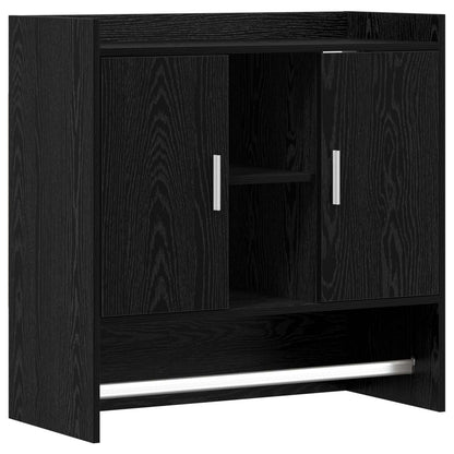 Scaffale da parete A parete Rovere Nero 80 x 36 x 80 cm | homemem39