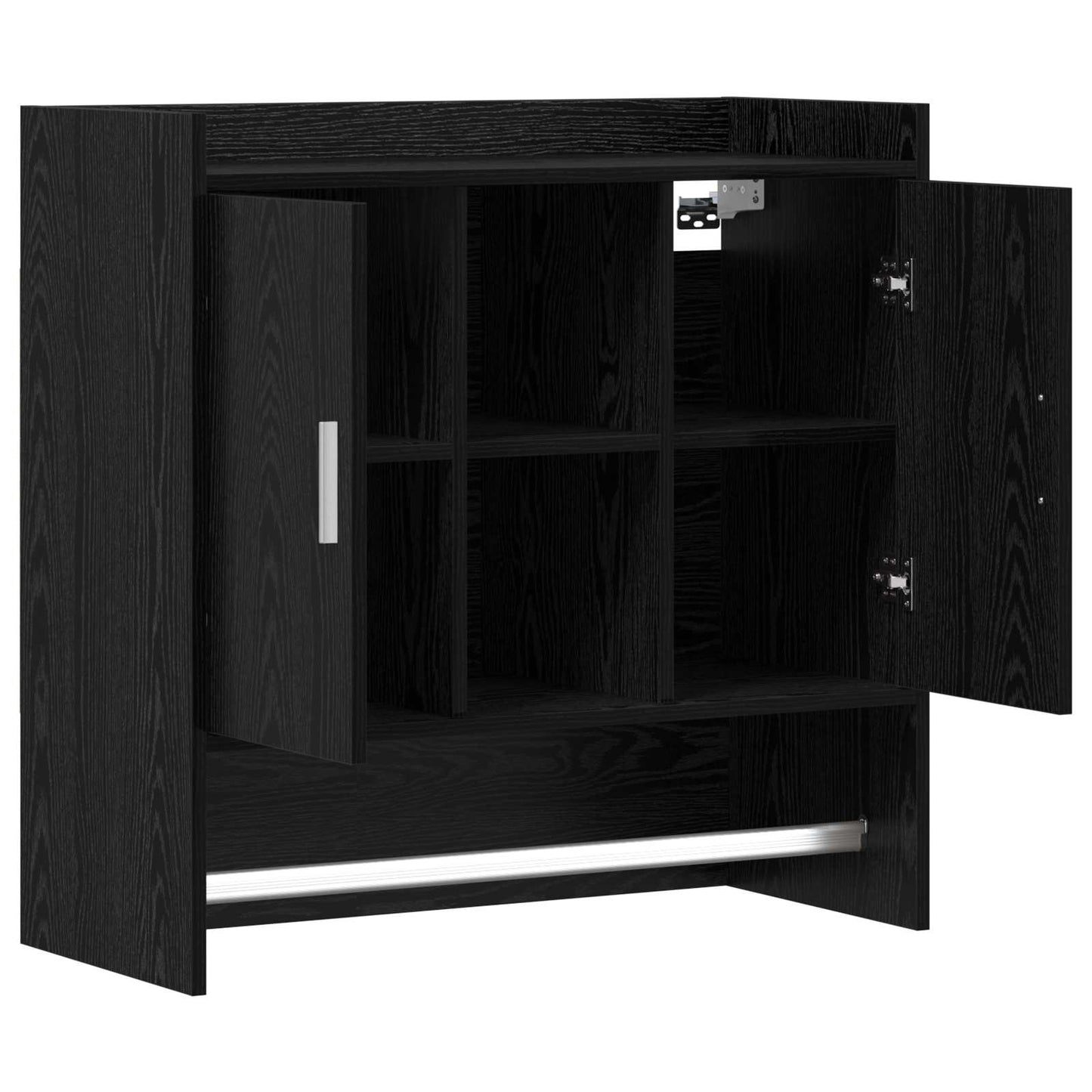 Scaffale da parete A parete Rovere Nero 80 x 36 x 80 cm | homemem39