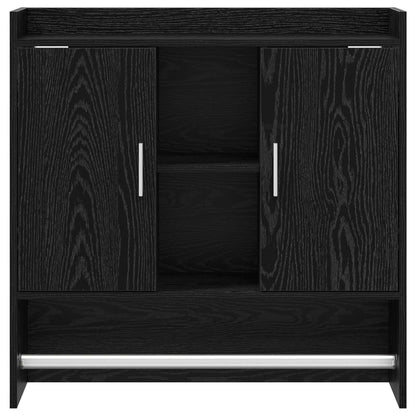 Scaffale da parete A parete Rovere Nero 80 x 36 x 80 cm | homemem39