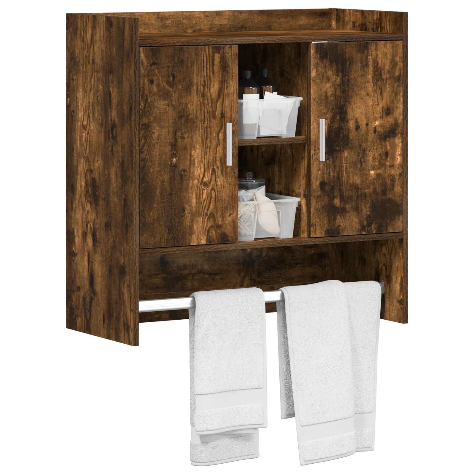 Scaffale da parete A parete Rovere Fumo 80 x 36 x 80 cm | homemem39