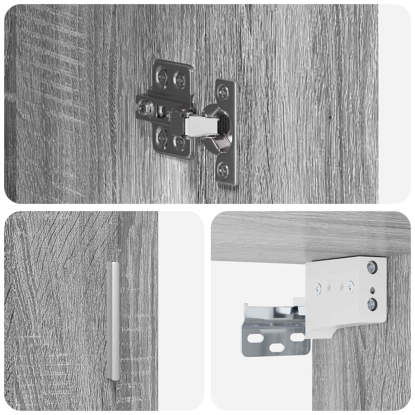 Scaffale da parete A parete Sonoma grigio 80 x 36 x 80 cm | homemem39