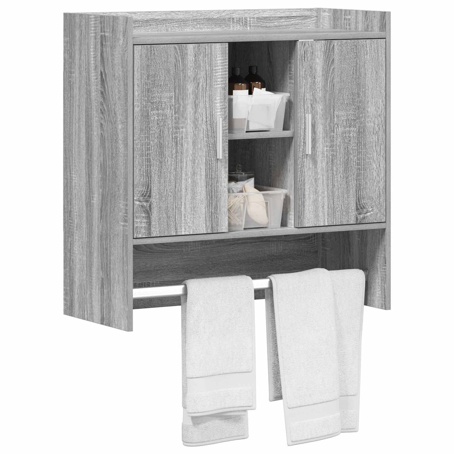 Scaffale da parete A parete Sonoma grigio 80 x 36 x 80 cm | homemem39