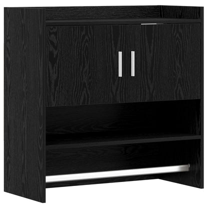 Scaffale da parete A parete Rovere Nero 80 x 36 x 80 cm | homemem39
