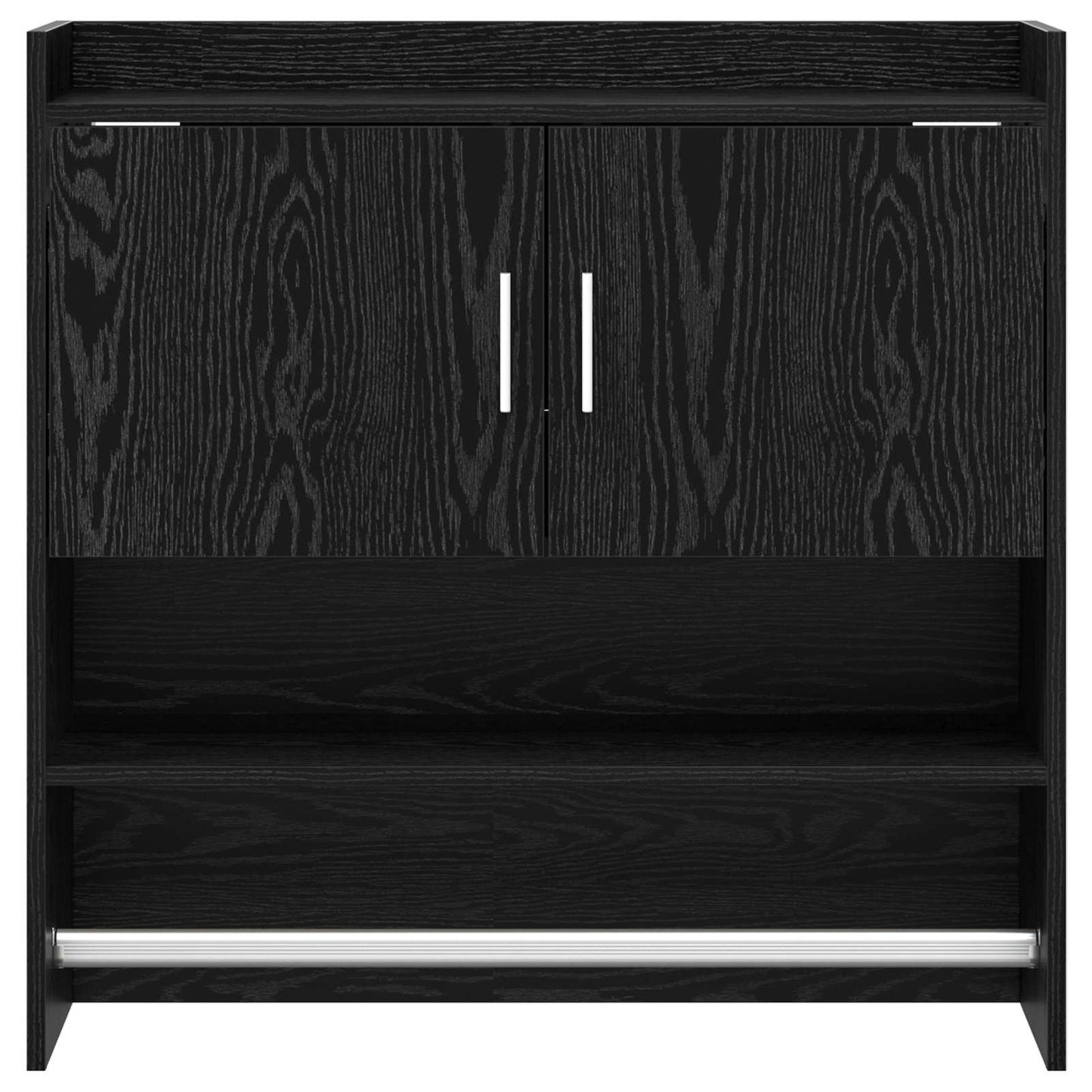Scaffale da parete A parete Rovere Nero 80 x 36 x 80 cm | homemem39