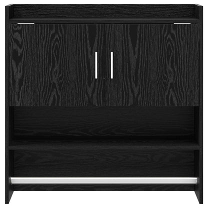 Scaffale da parete A parete Rovere Nero 80 x 36 x 80 cm | homemem39