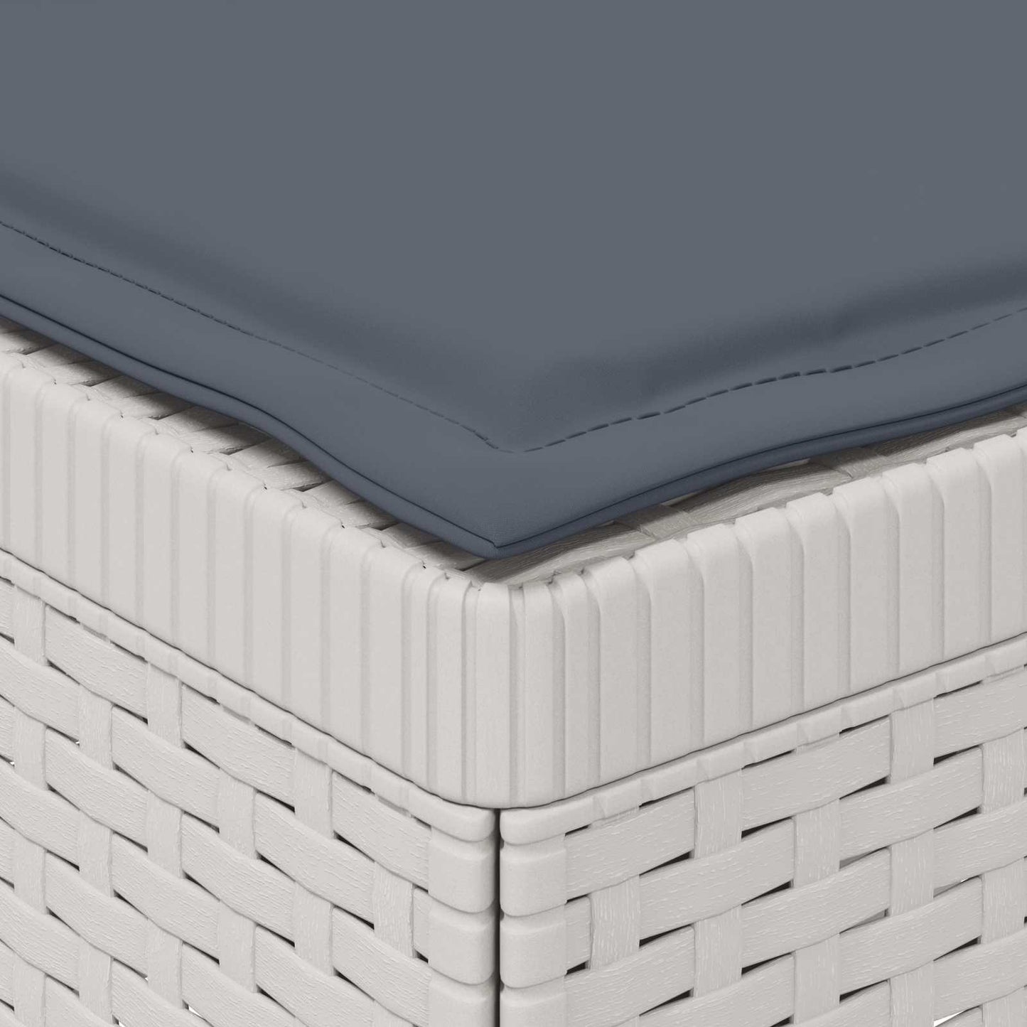 Divano da Giardino a 1 Posto con Cuscino Aspetto Rattan PP | homemem39