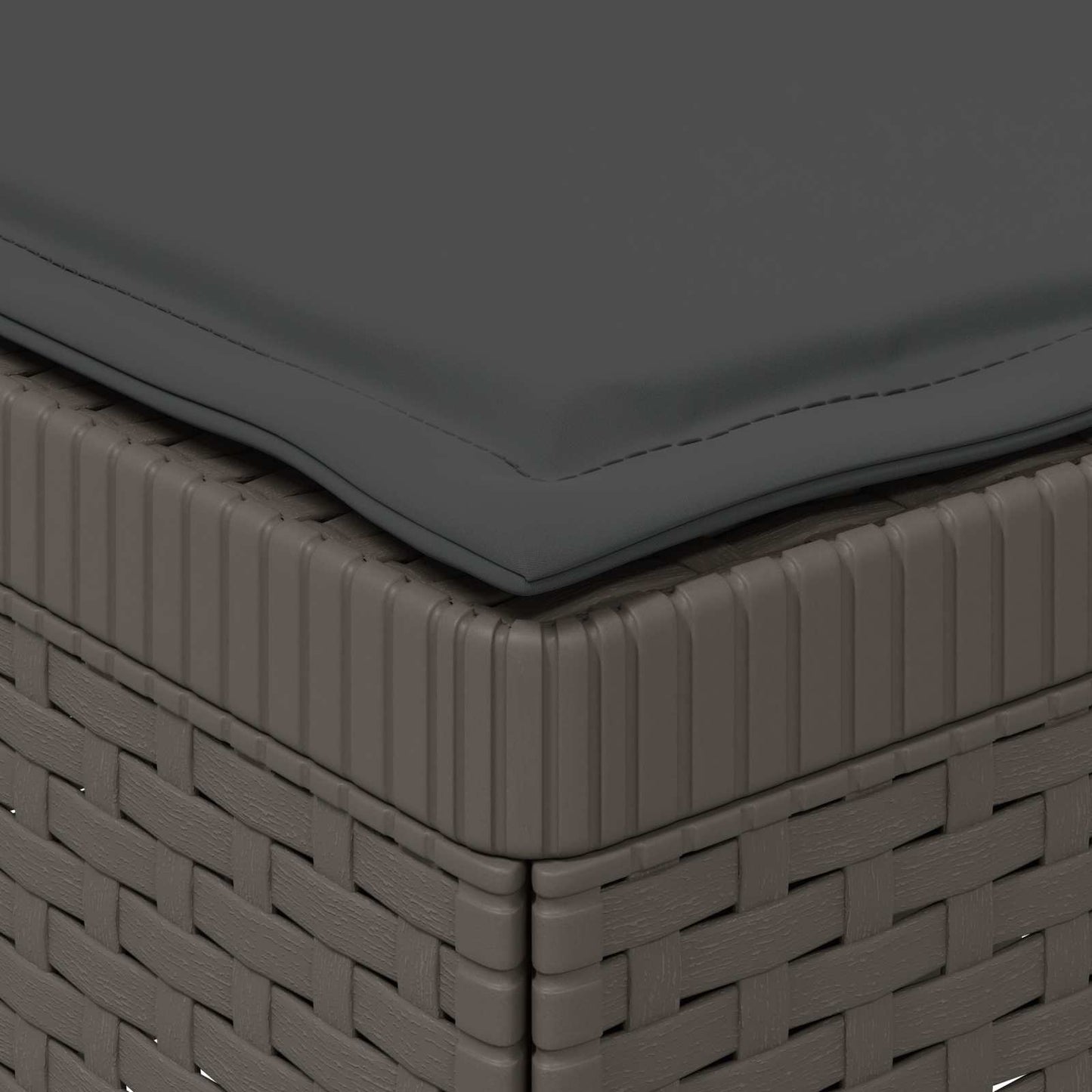 Divano da Giardino a 1 Posto con Cuscino Aspetto Rattan PP | homemem39