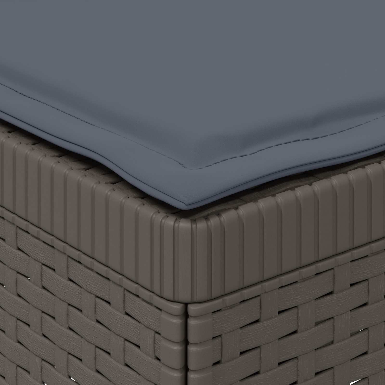 Divano da Giardino a 1 Posto con Cuscino Aspetto Rattan PP | homemem39