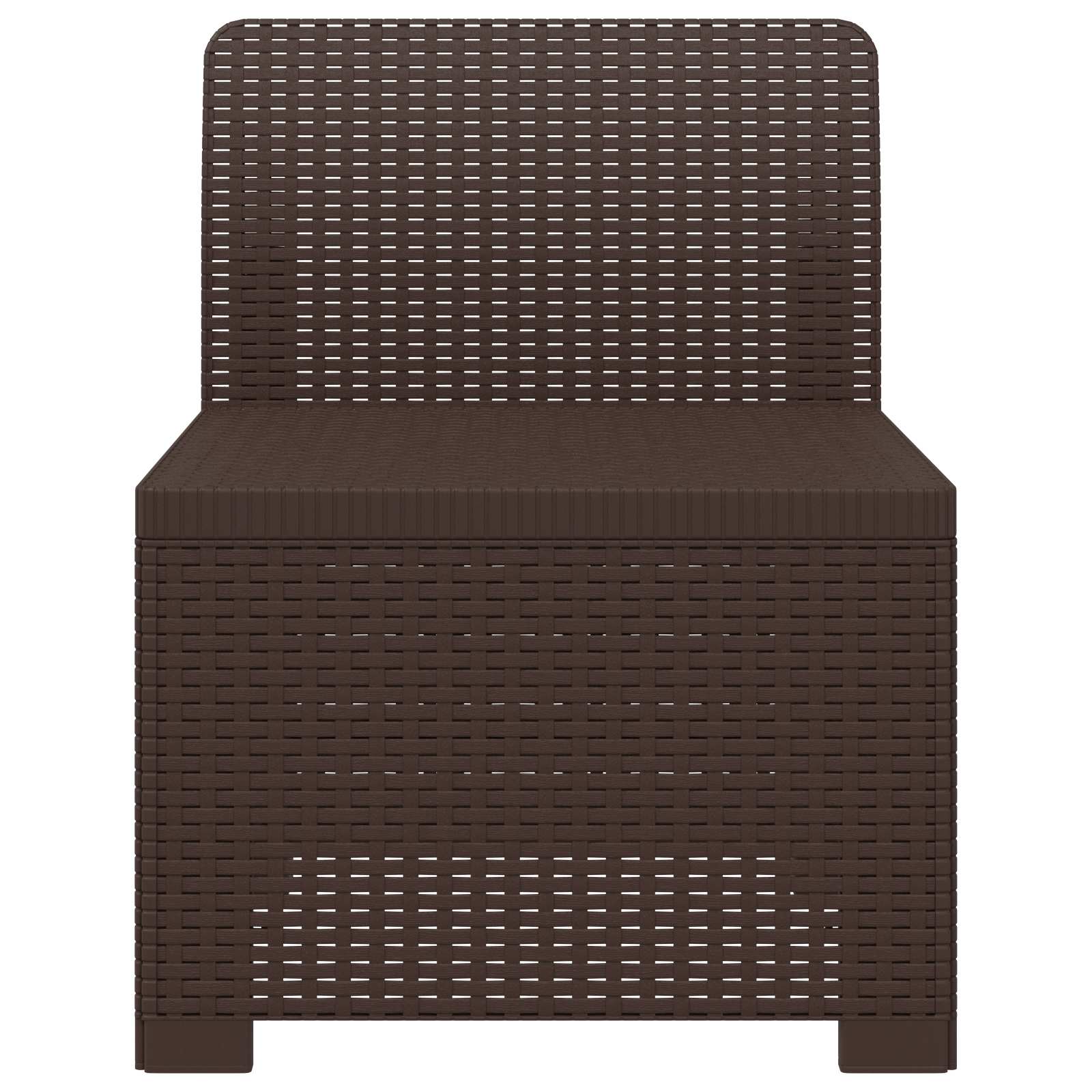 Divano da Giardino a 1 Posto Aspetto Rattan PP Marrone | homemem39
