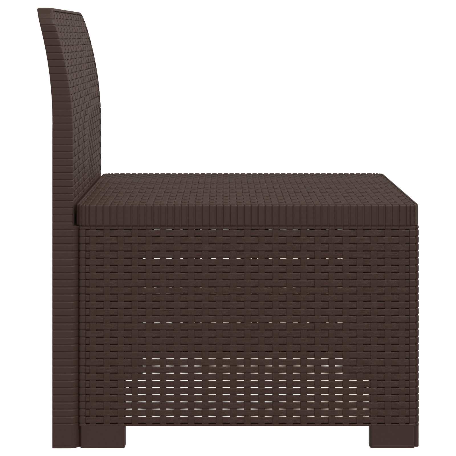 Divano da Giardino a 1 Posto Aspetto Rattan PP Marrone | homemem39