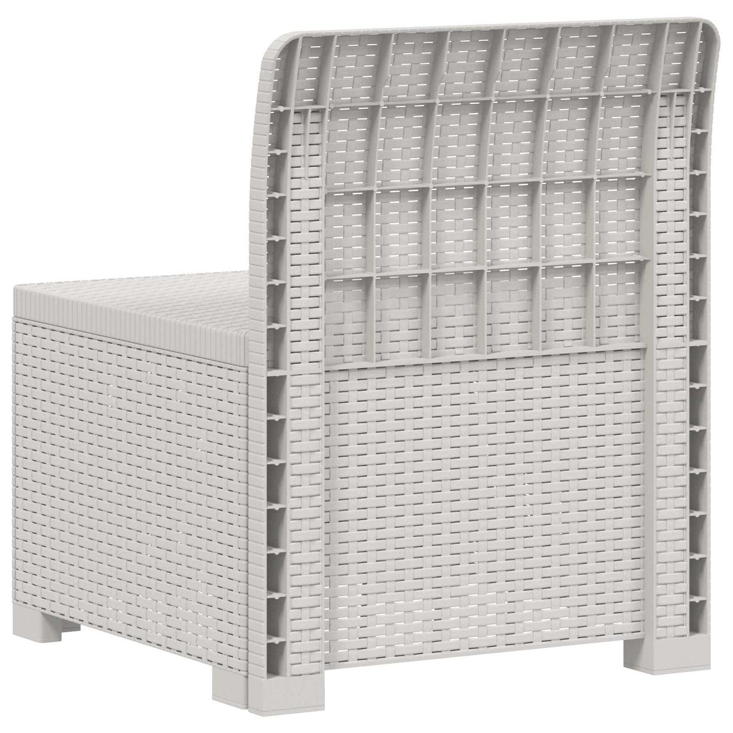 Divano da Giardino a 1 Posto Aspetto Rattan PP Bianco | homemem39