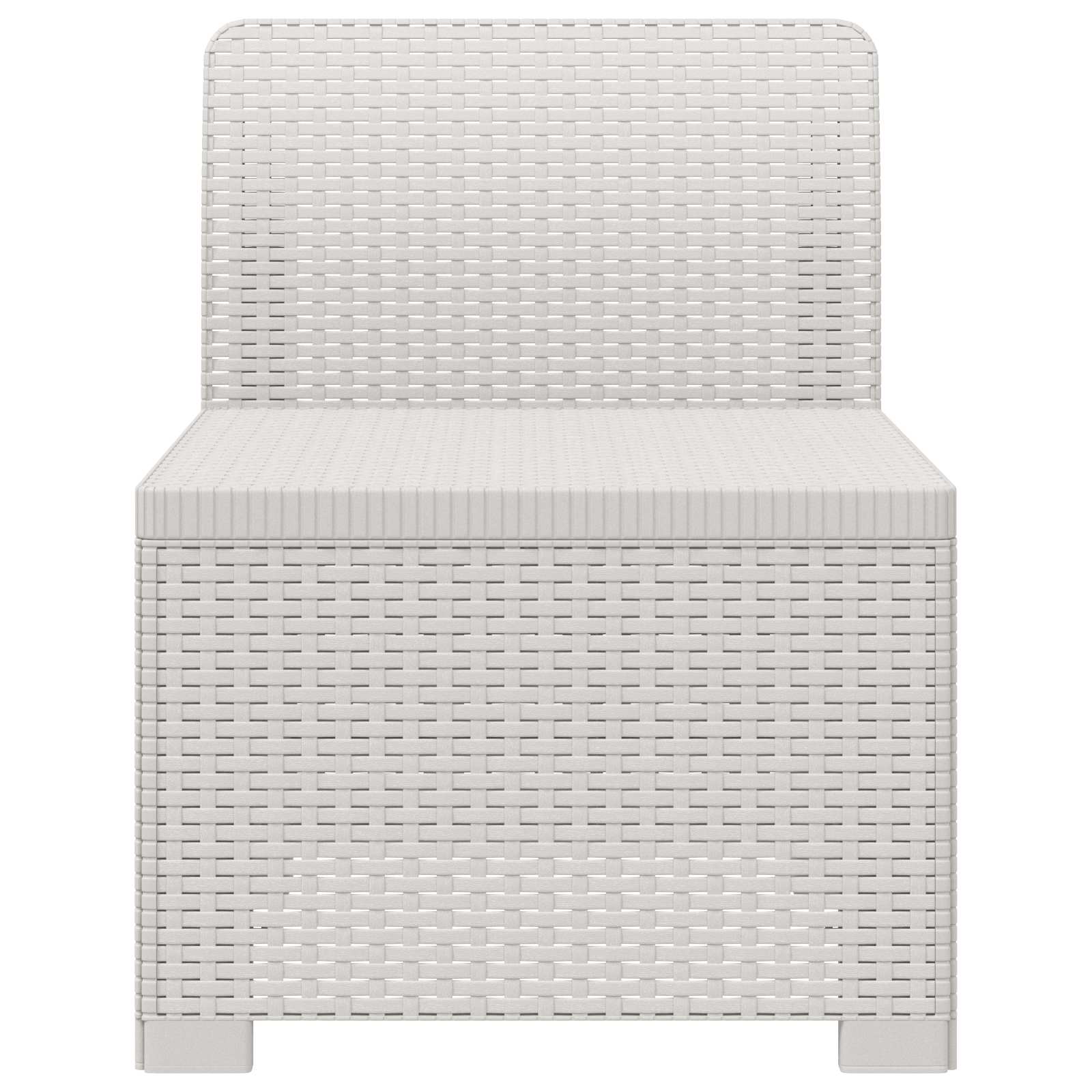 Divano da Giardino a 1 Posto Aspetto Rattan PP Bianco | homemem39