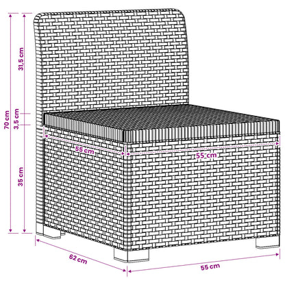 Divano da Giardino a 1 Posto Aspetto Rattan PP Bianco | homemem39