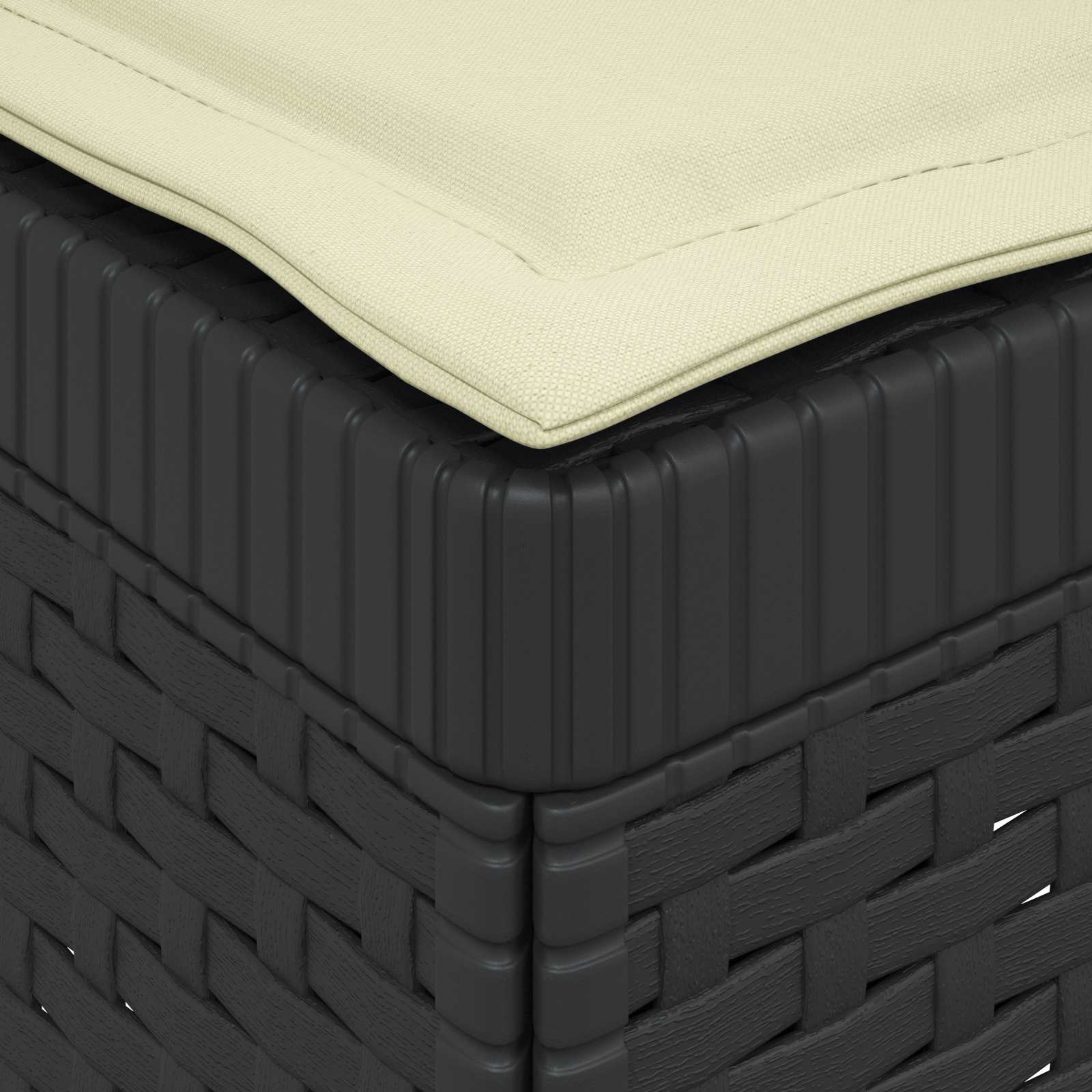 Divano da Giardino a 1 Posto con Cuscino Aspetto Rattan PP | homemem39