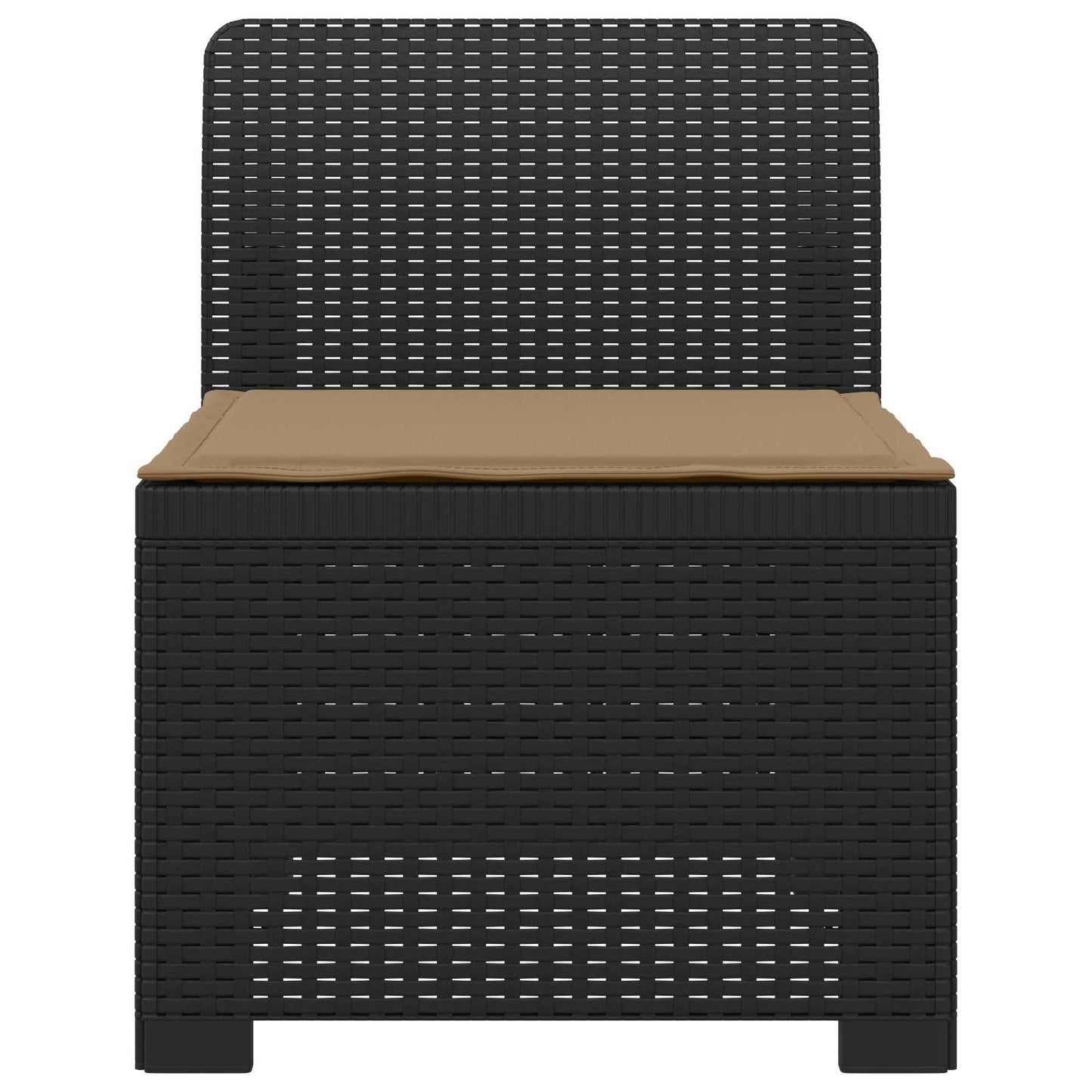 Divano da Giardino a 1 Posto con Cuscino Aspetto Rattan PP | homemem39