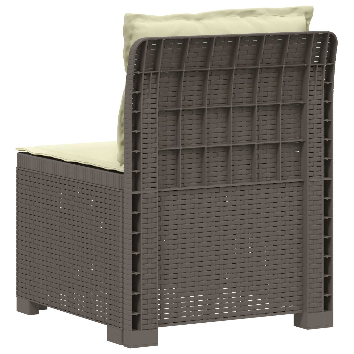 Divano da Giardino a 1 Posto con Cuscini Aspetto Rattan PP | homemem39