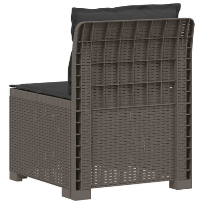 Divano da Giardino a 1 Posto con Cuscini Aspetto Rattan PP | homemem39