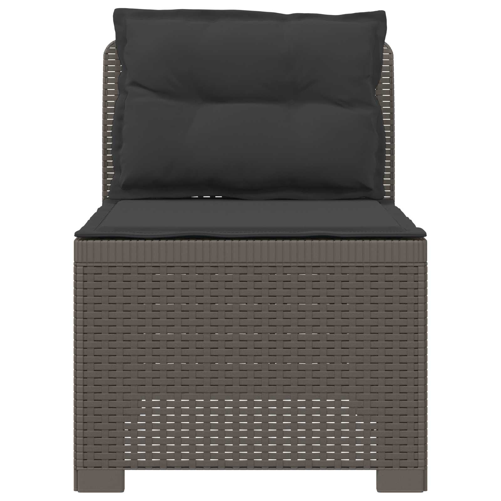 Divano da Giardino a 1 Posto con Cuscini Aspetto Rattan PP | homemem39